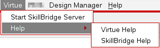Virtue library manager menu
